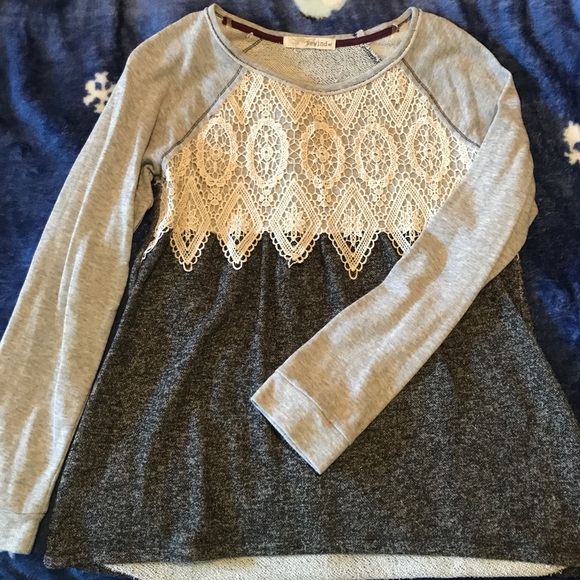 Long Sleeve Lace Sweater - Picture 1 of 3